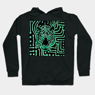 Circuit Board Tiger Hoodie